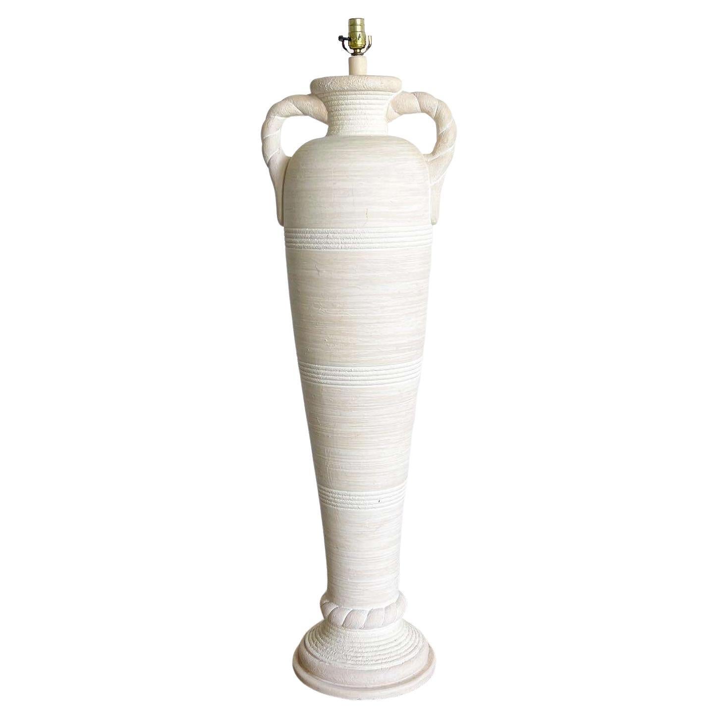 Postmodern Ceramic Vase With Handles Floor Lamp by Pacific Coast Lighting For Sale