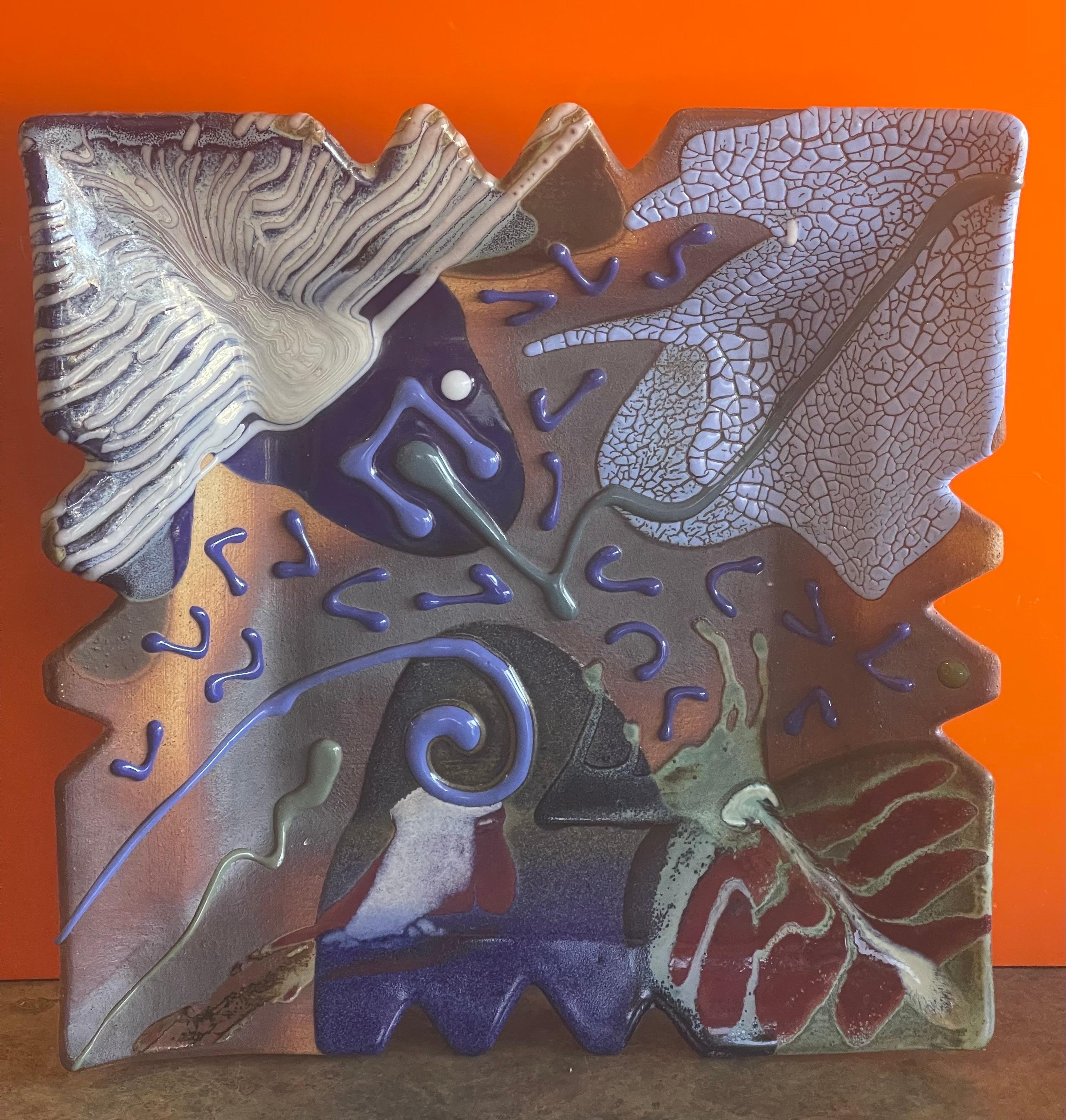 20th Century Postmodern Ceramic Wall Sculpture by Matthew Patton For Sale