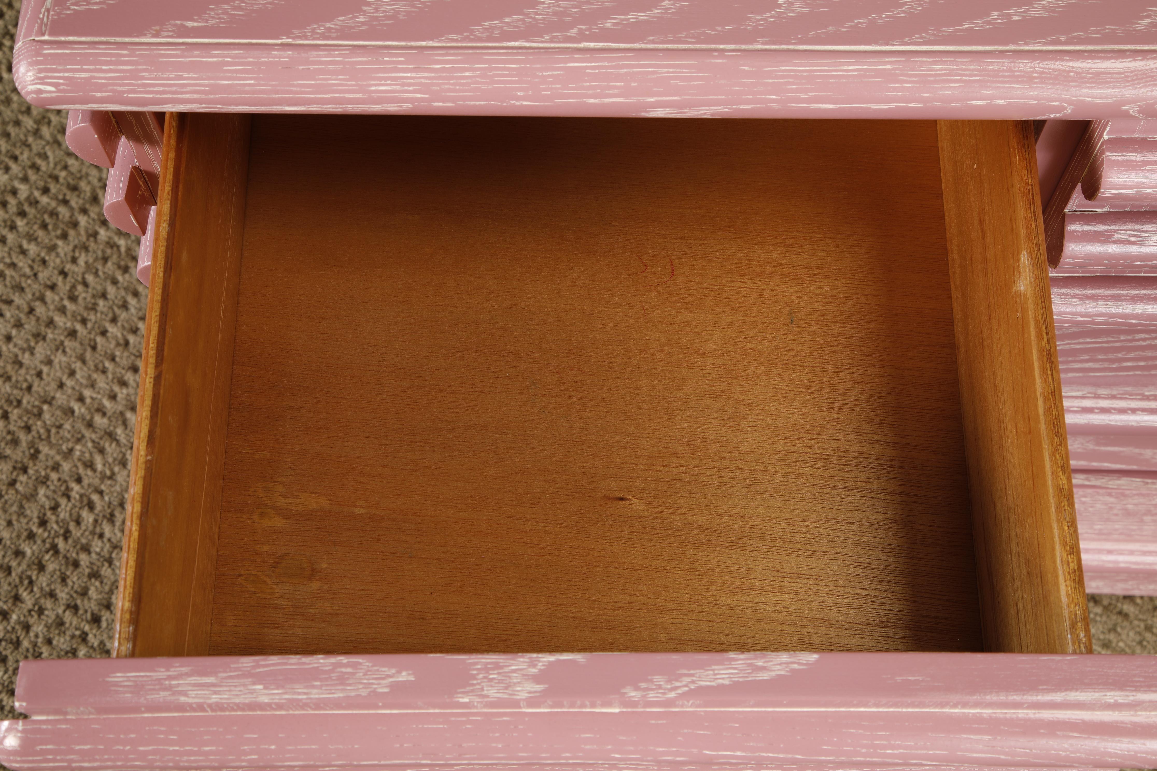 Postmodern Cerused Pink Dresser In the Style of Jay Spectre for Century, 1980s im Angebot 9