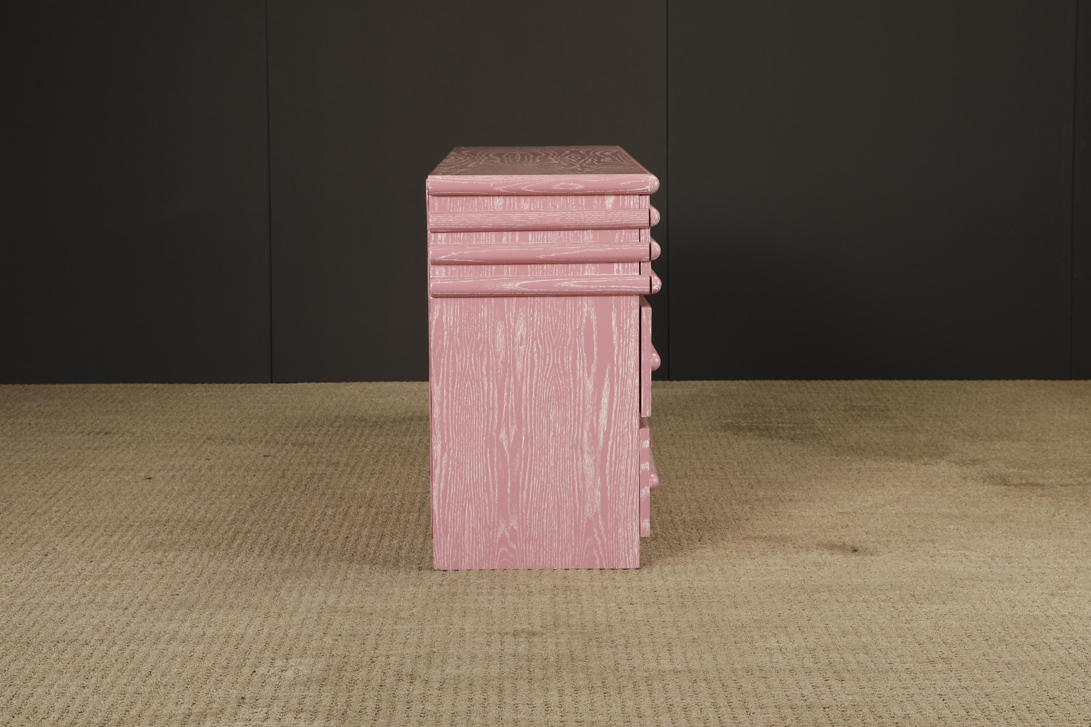 Postmodern Cerused Pink Dresser In the Style of Jay Spectre for Century, 1980s im Angebot 10