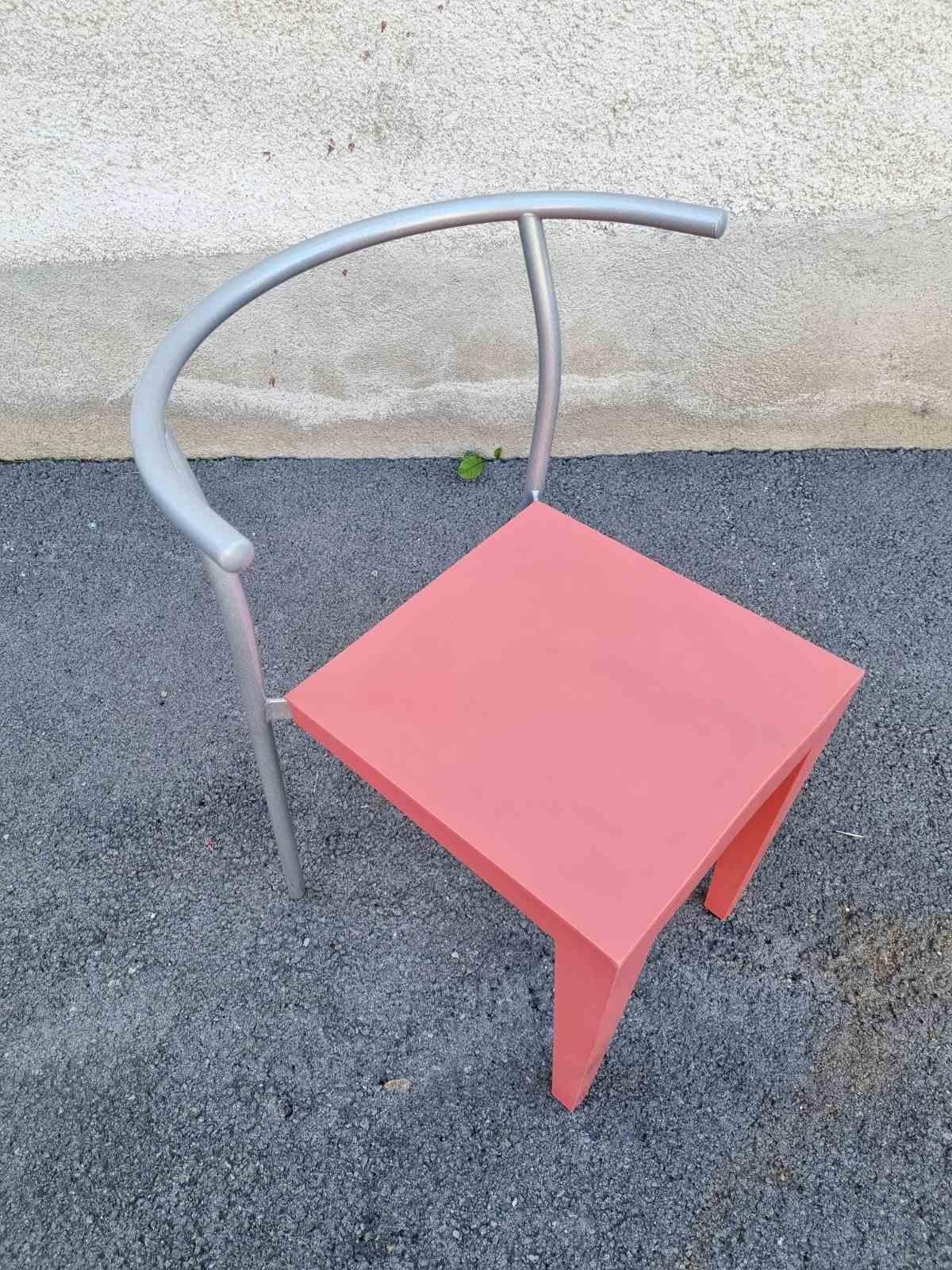 Metal Postmodern Chair model Dr.Glob by Philippe Starck for Kartell, Italy 80s For Sale