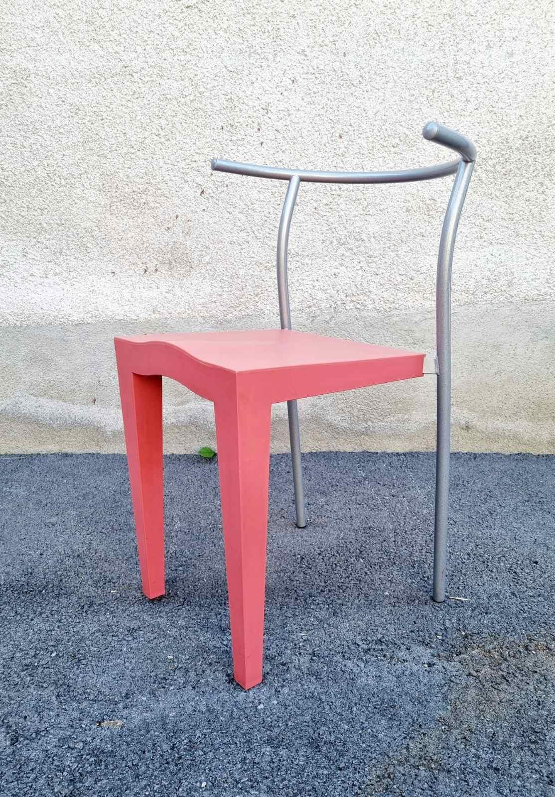 Postmoderner Stuhl, Modell Dr.Glob von Philippe Starck für Kartell, Italien 80er Jahre (Metall) im Angebot
