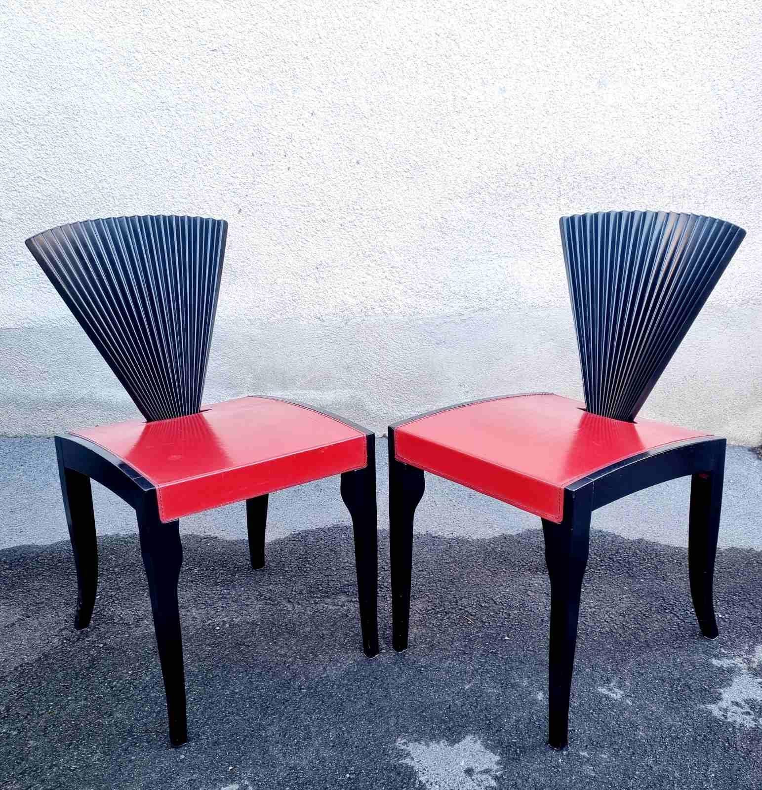 Postmodern Chairs Designed by Emanuelle Zenere for Cattelan, Italy 90s For Sale 5