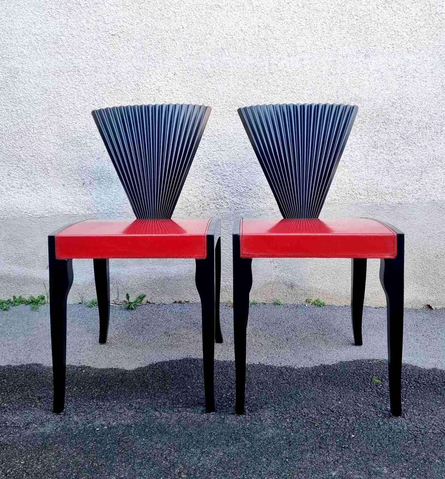 Postmodern Chairs Designed by Emanuelle Zenere for Cattelan, Italy 90s In Good Condition For Sale In Lucija, SI