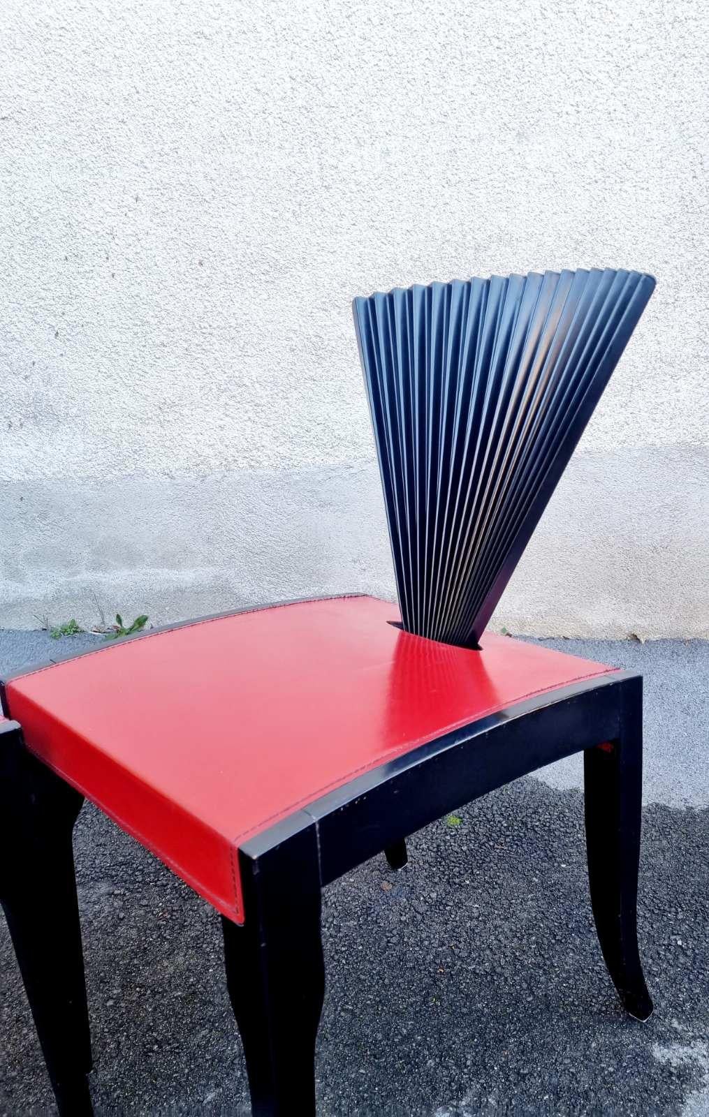 Postmodern Chairs Designed by Emanuelle Zenere for Cattelan, Italy 90s For Sale 2