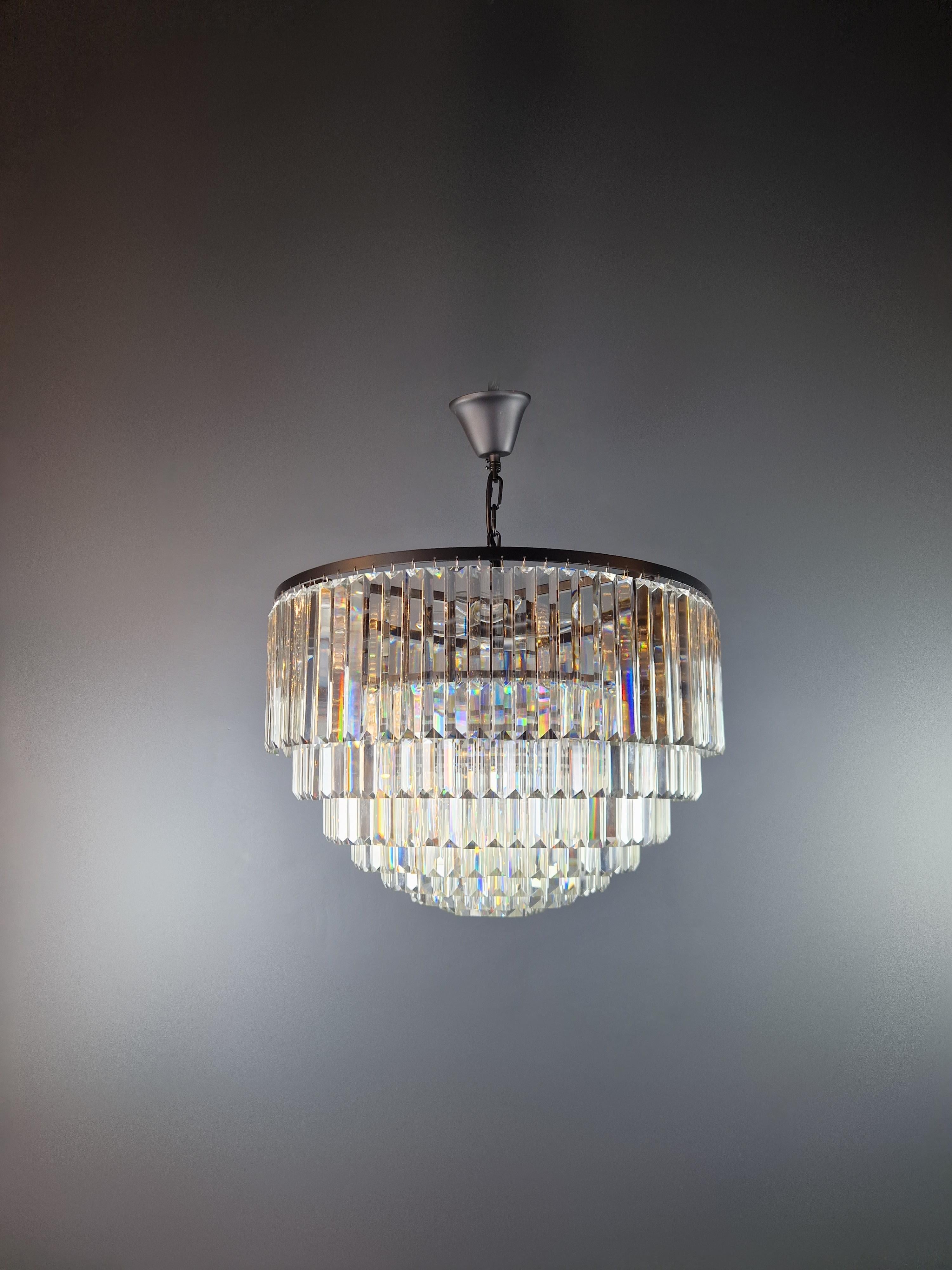 Modern Postmodern Chandelier Crystal Ceiling Lamp Lustre Vintage Art Nouveau For Sale