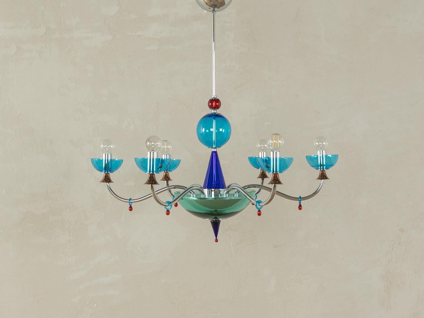 Mid-Century Modern  Postmodern chandelier  For Sale