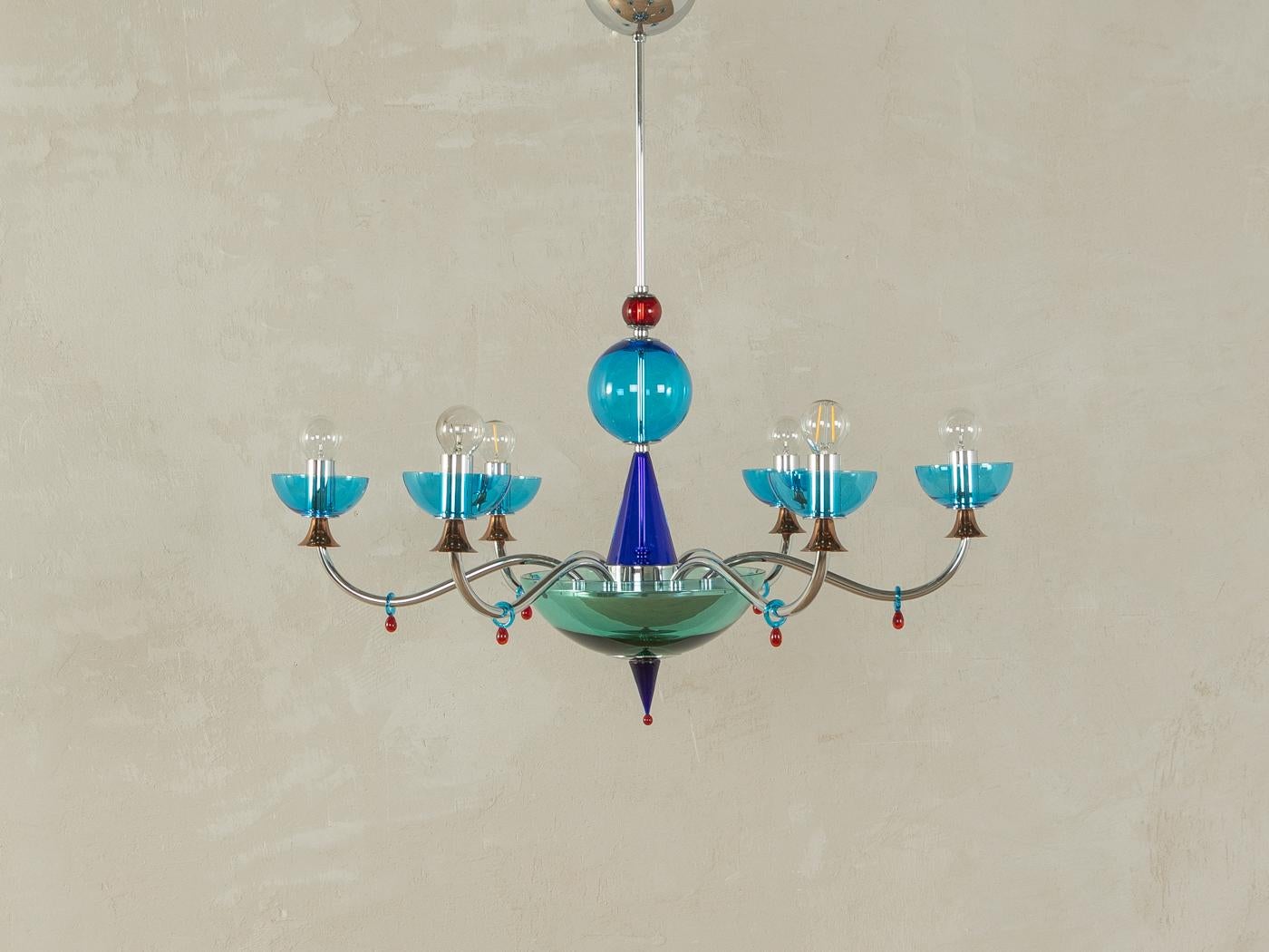 Mid-Century Modern Postmodern chandelier For Sale