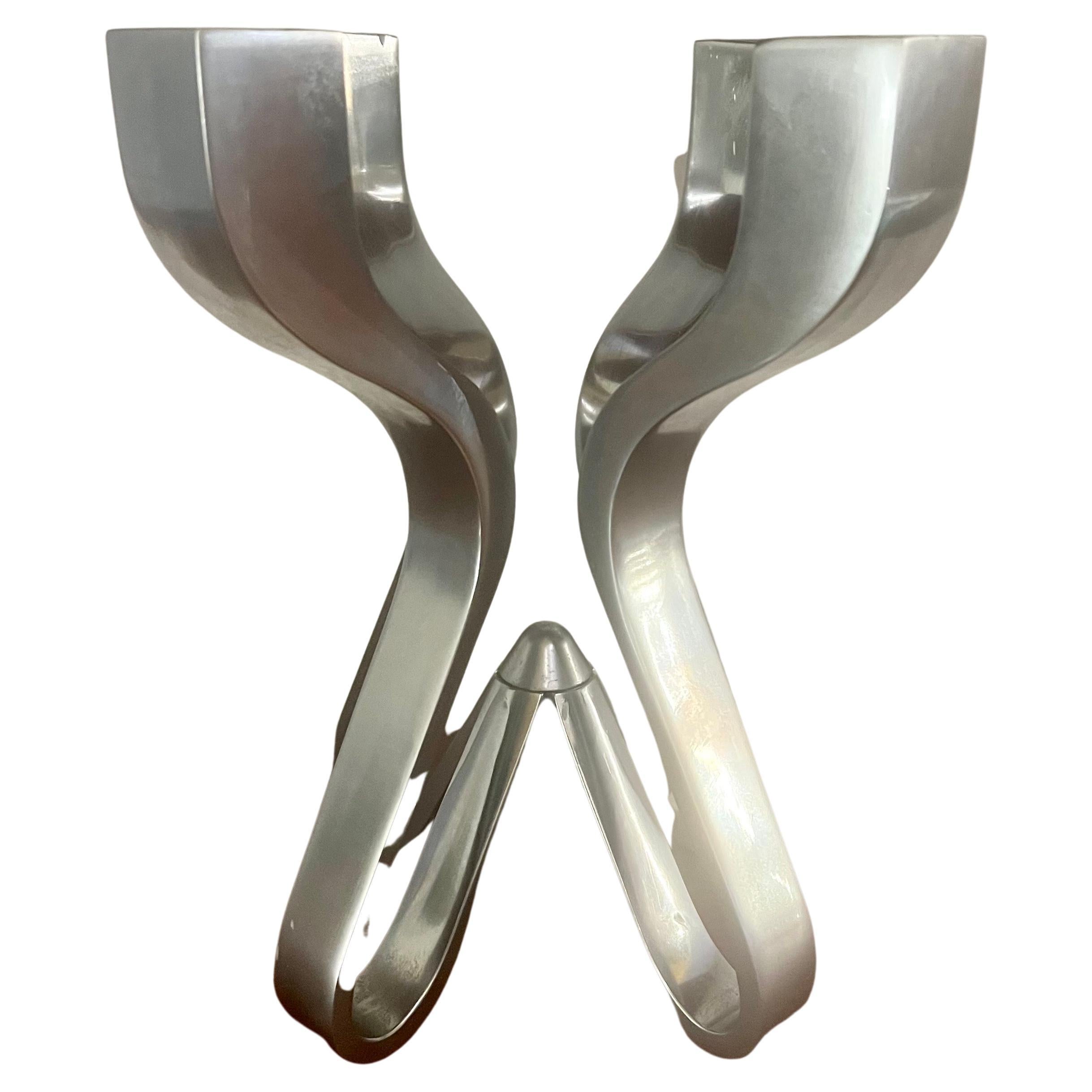 Postmodern Chorus Candelabra Designed by Karim Rashid for Umbra Die-Cast Zinc In Excellent Condition In San Diego, CA