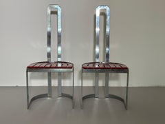 Postmodern Chrome Dining Chairs, 1980s