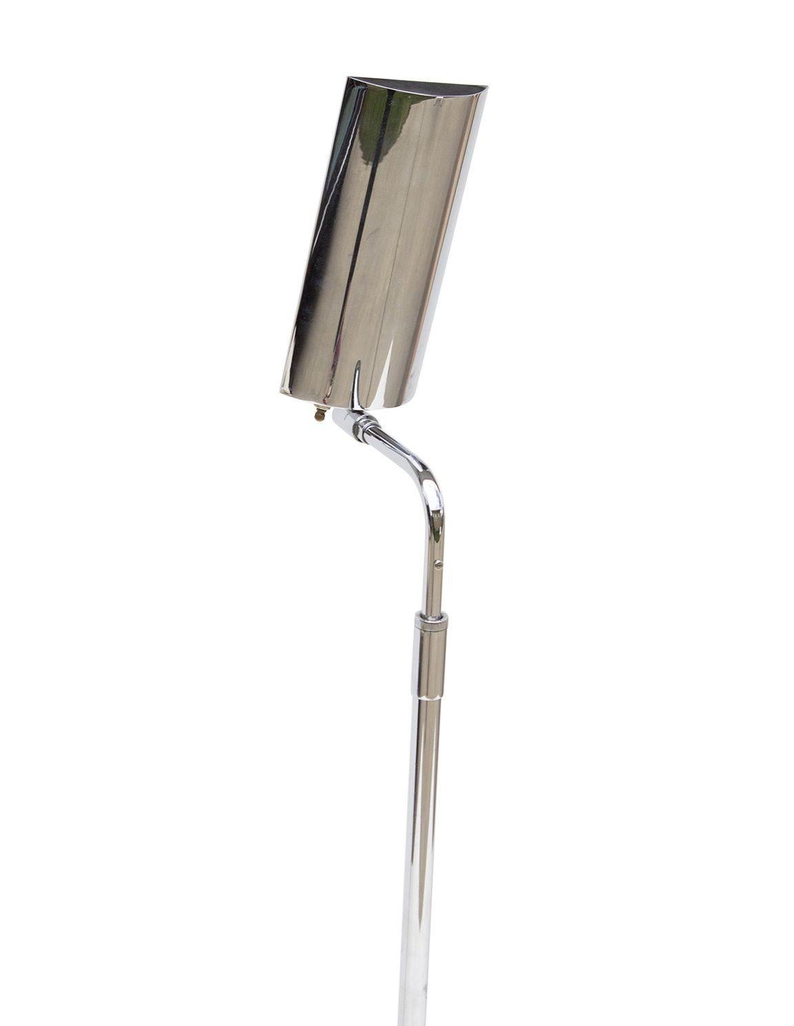Late 20th Century Postmodern Chrome Floor Lamp by Koch + Lowy For Sale