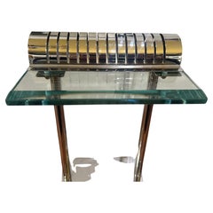 Postmodern Chrome & Glass Desk table Lamp