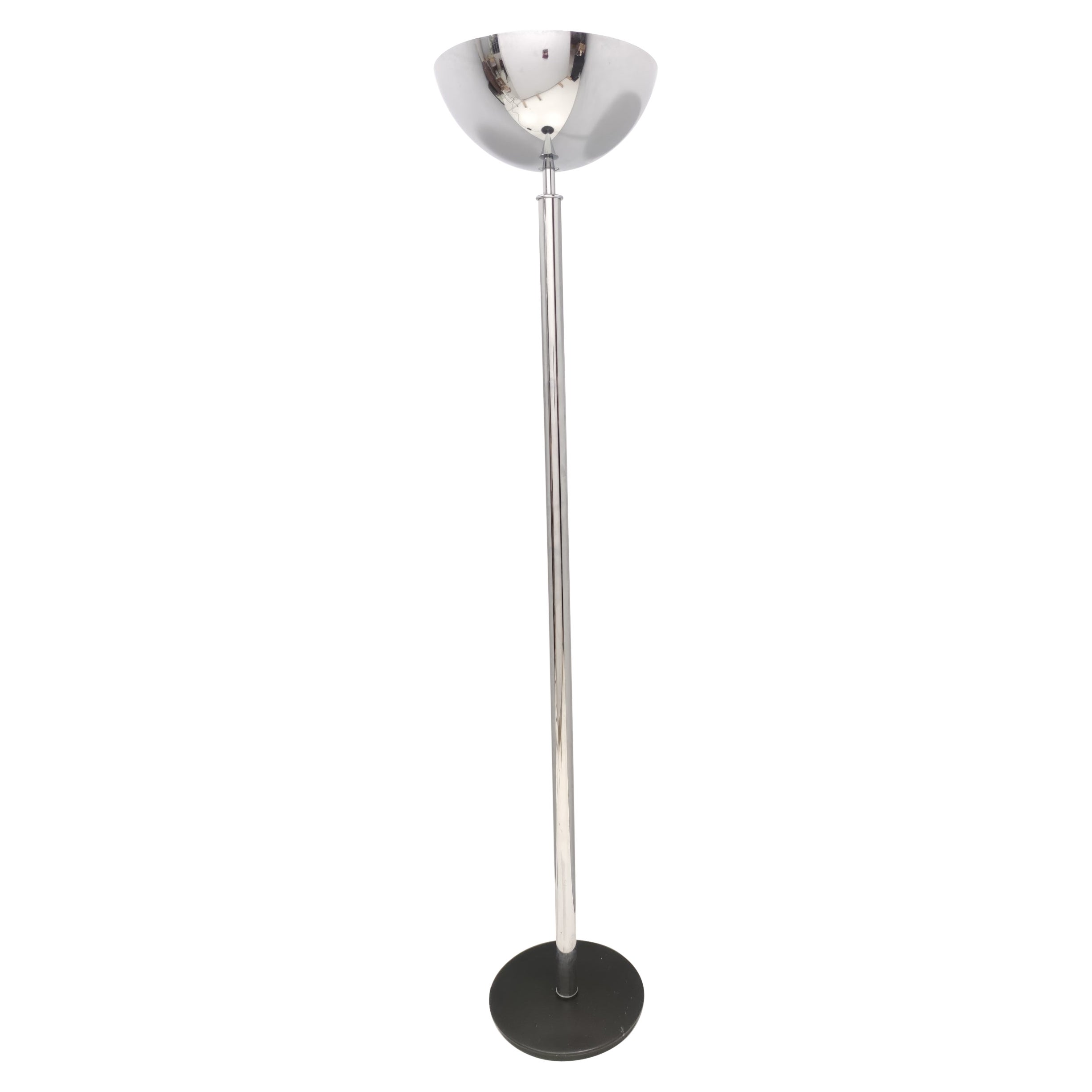 Moderne verchromte Metall-Stehlampe aus Metall im Stil von Franco Albini, Italien