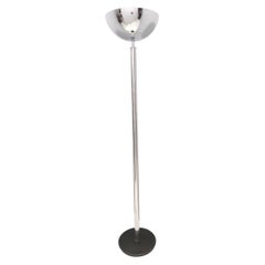 Lampada da terra postmoderna in metallo cromato nello stile di Franco Albini Italia