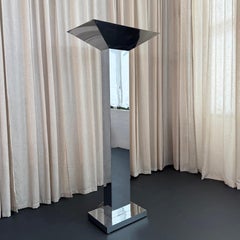 Postmodern Chrome Skyscraper Torchiere Floor Lamp