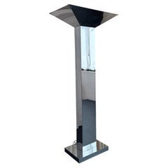 Postmodern Chrome Skyscraper Torchiere Floor Lamp