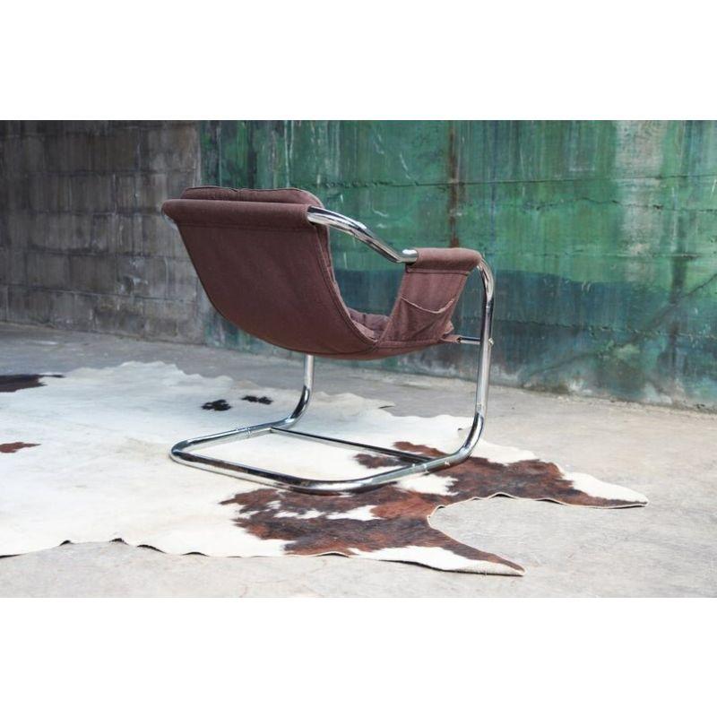 Post-Modern Postmodern Chrome Sling Accent Lounge Chair