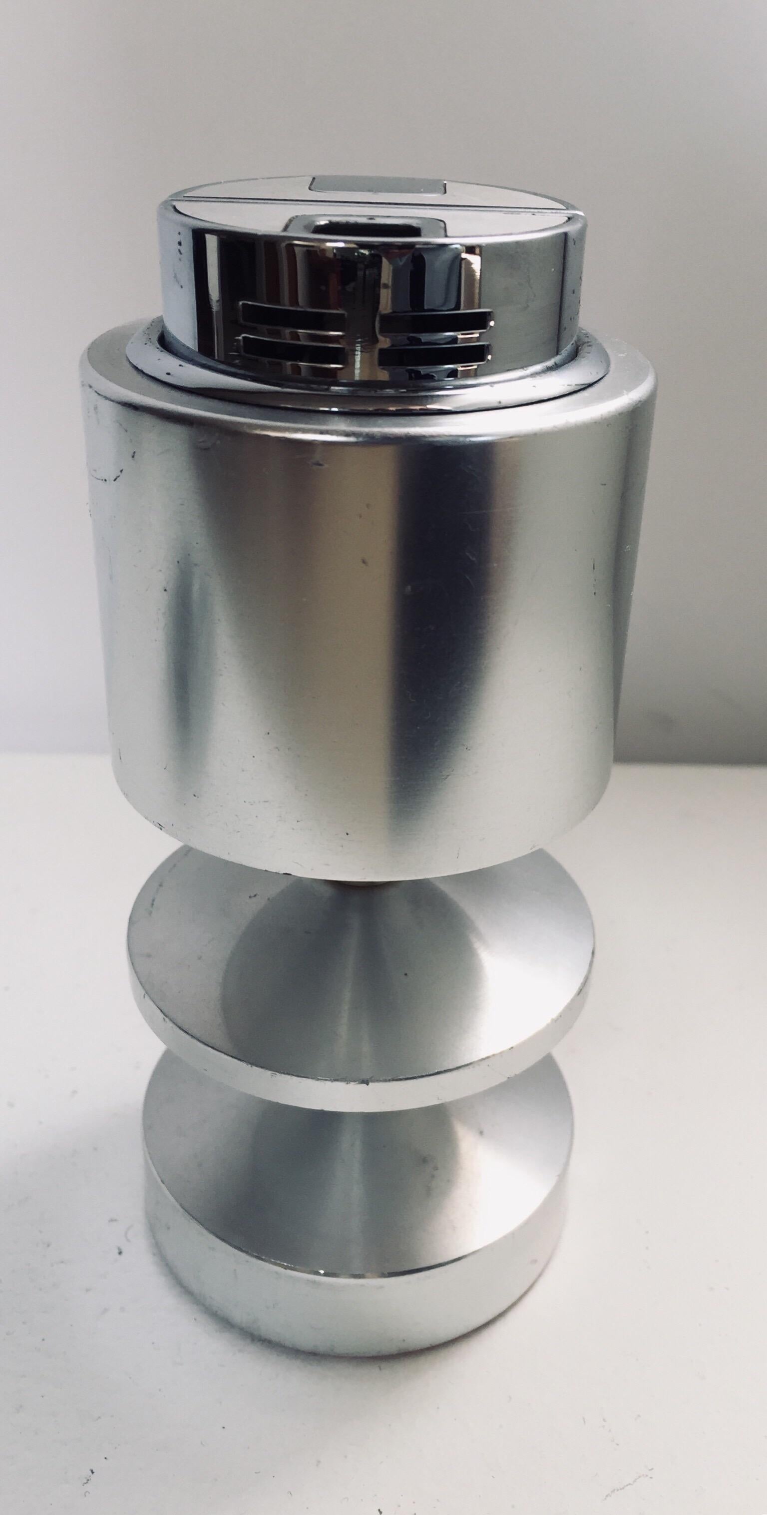 20th Century Postmodern Chrome Table Lighter by Sarome Japan For Sale