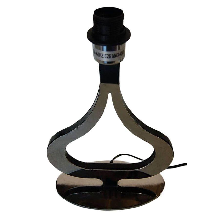 Late 20th Century Postmodern Chrome Tear Drop Shaped Table Lamp For Sale