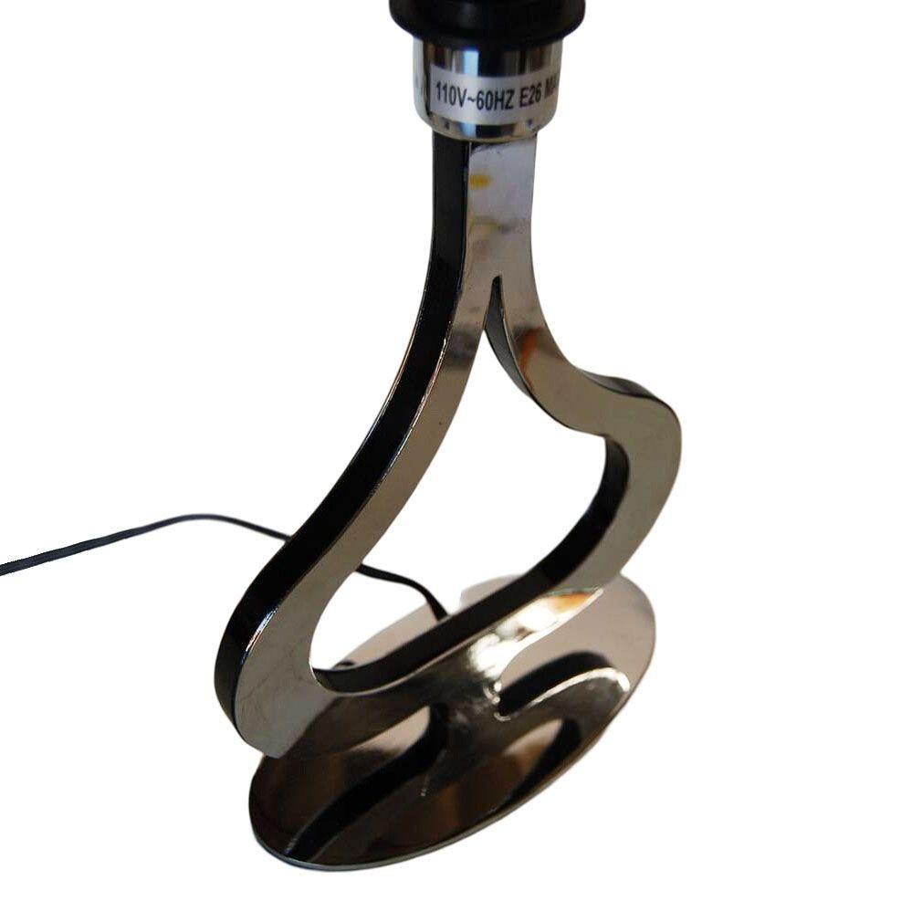 Postmodern Chrome Tear Drop Shaped Table Lamp For Sale 1