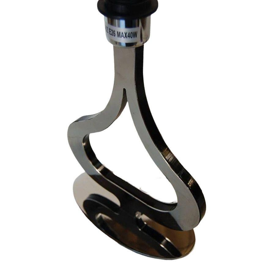 Postmodern Chrome Tear Drop Shaped Table Lamp For Sale 2
