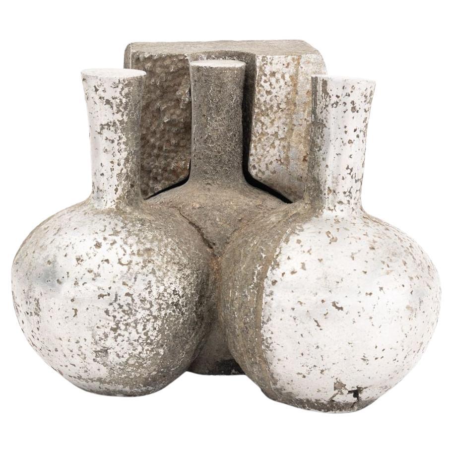 Postmodern Chromed Steel Sculpture in Two Pieces