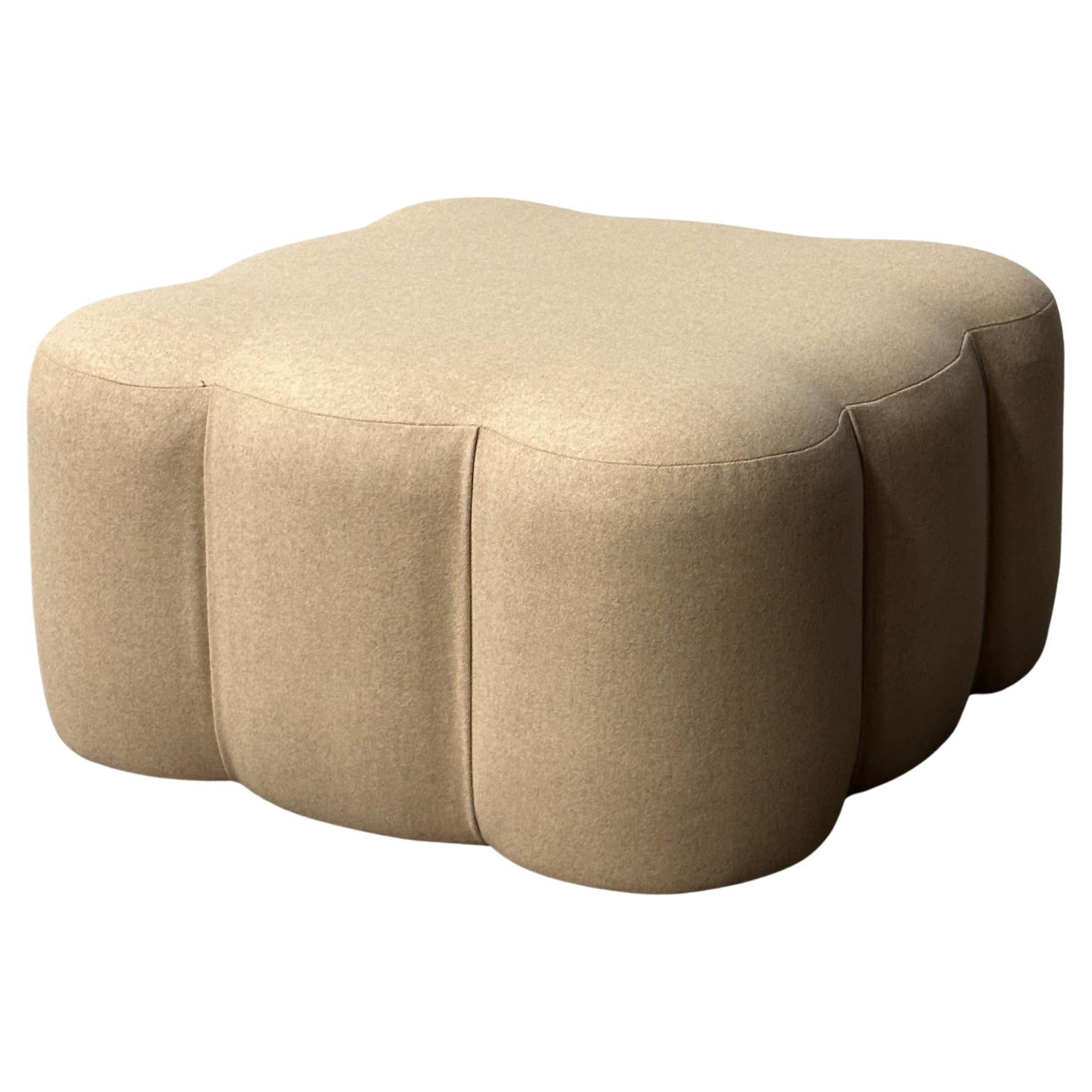 Postmodern Chunky Ottoman in Kvadrat Felt Wool For Sale