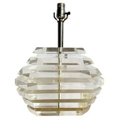 Postmodern Chunky Stacked Lucite Table Lamp