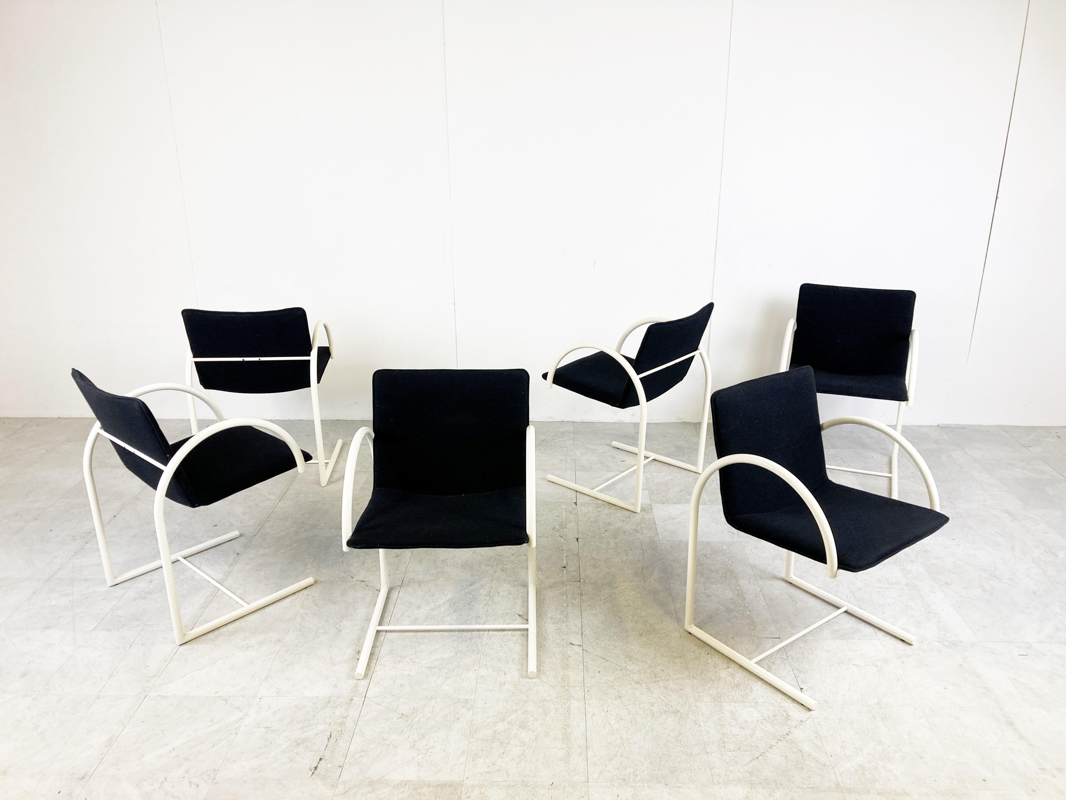 Postmodern Cirkel Dining Chairs by Metaform, 1980s, Set of 6 For Sale 6
