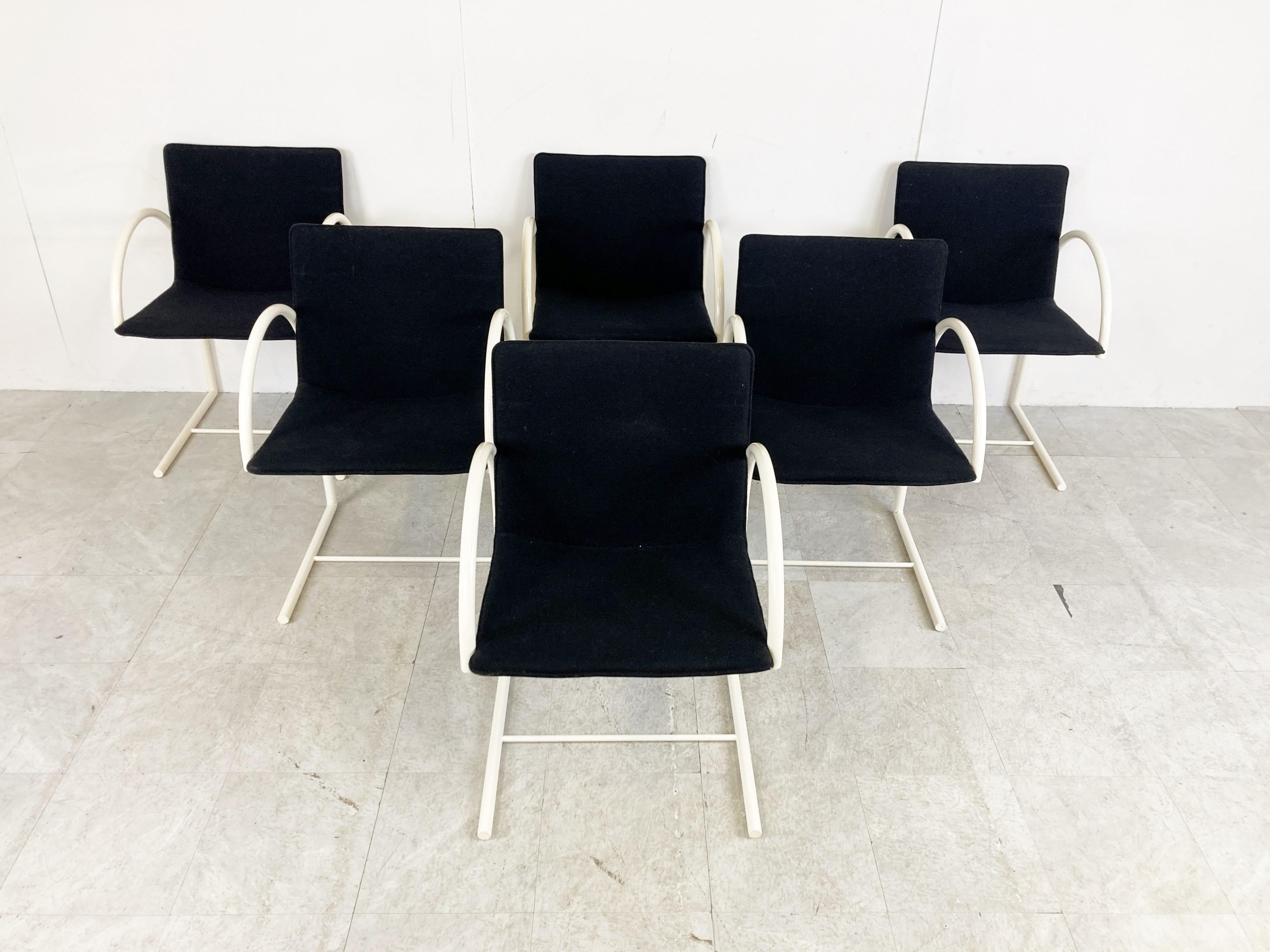 Postmoderne Chaises de salle à manger Cirkel postmodernes de Metaform, années 1980, lot de 6 en vente