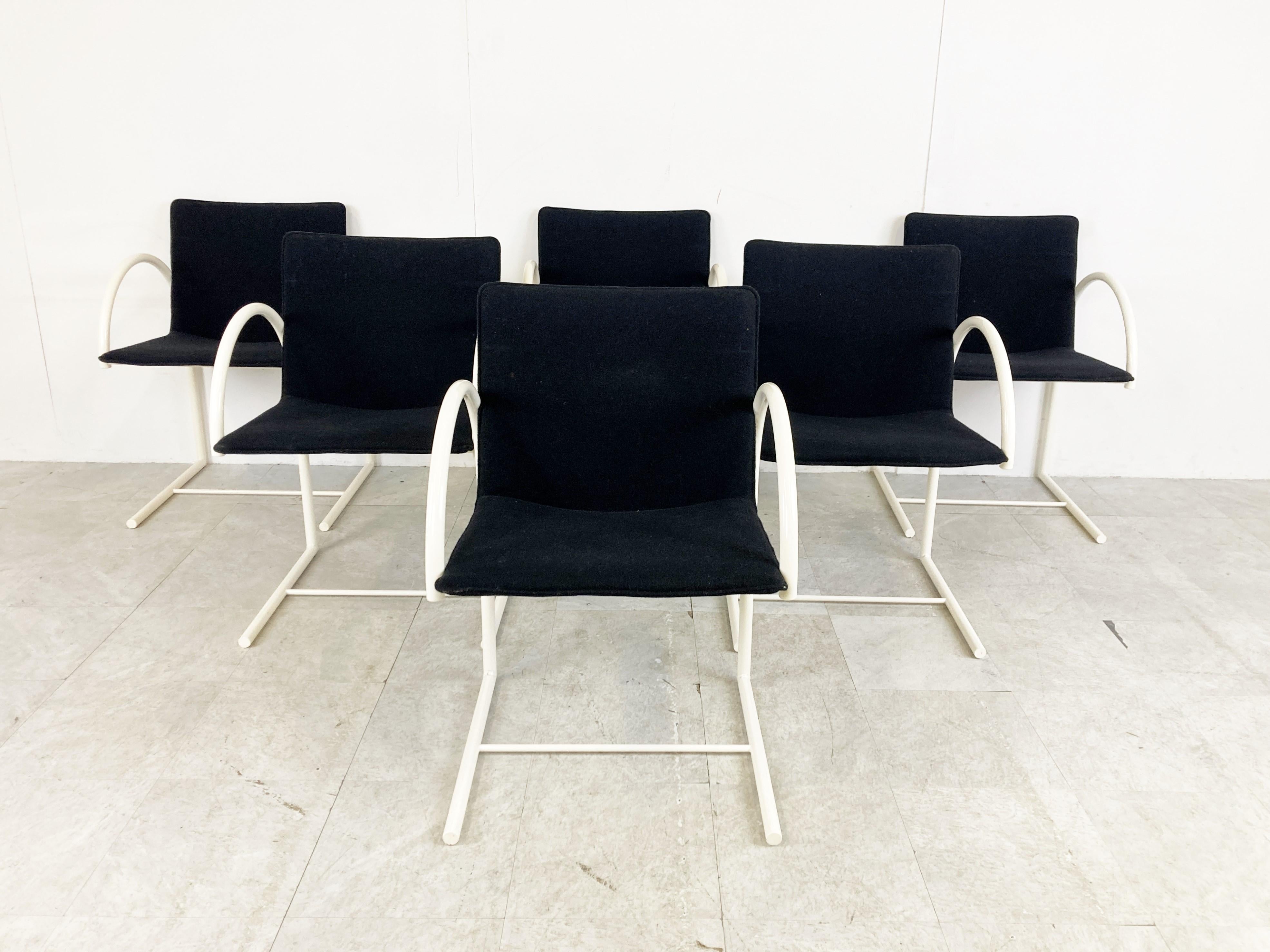 Dutch Postmodern Cirkel Dining Chairs by Metaform, 1980s, Set of 6 For Sale