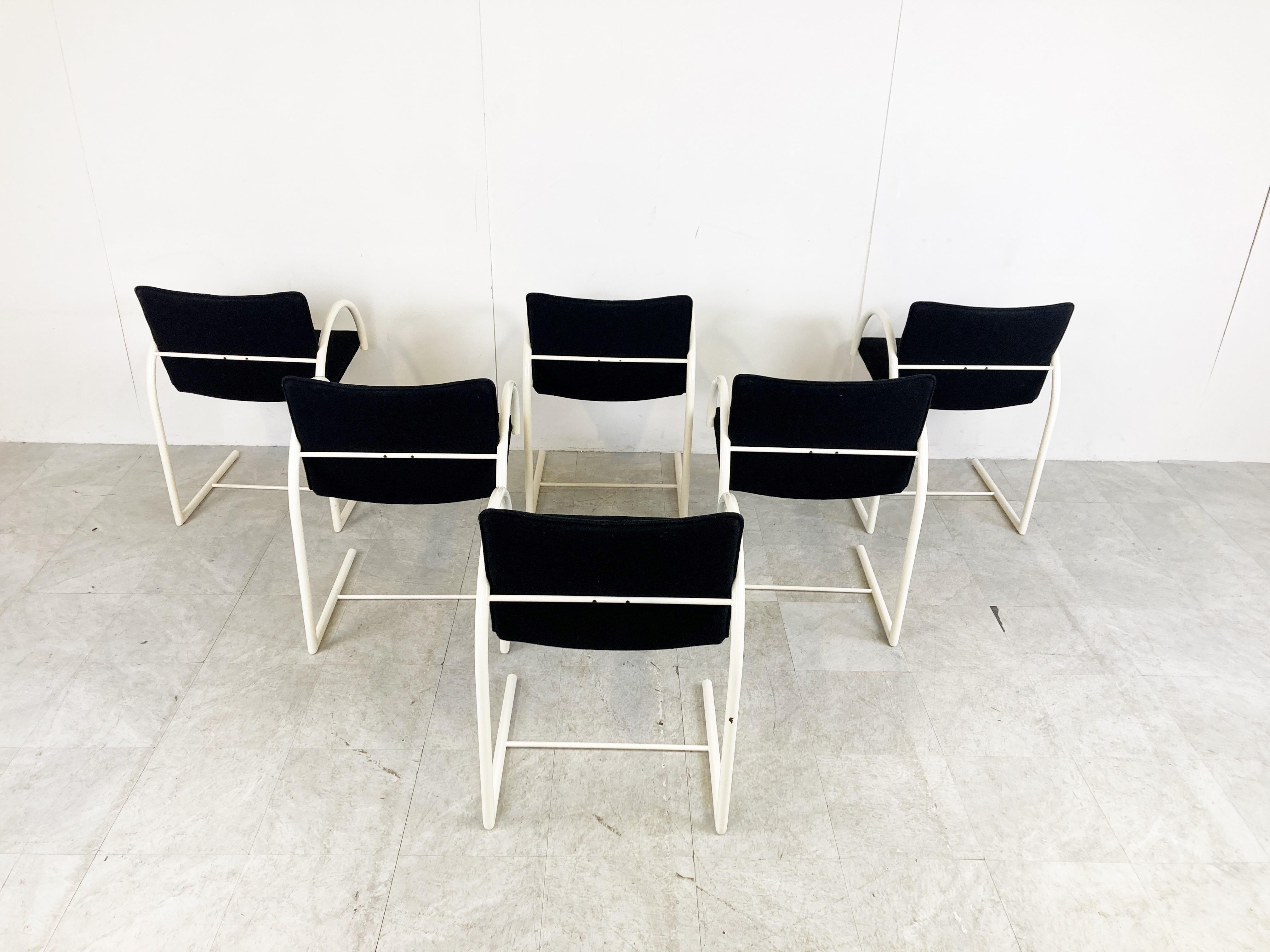 Dutch Postmodern Cirkel Dining Chairs by Metaform, 1980s, Set of 6 For Sale