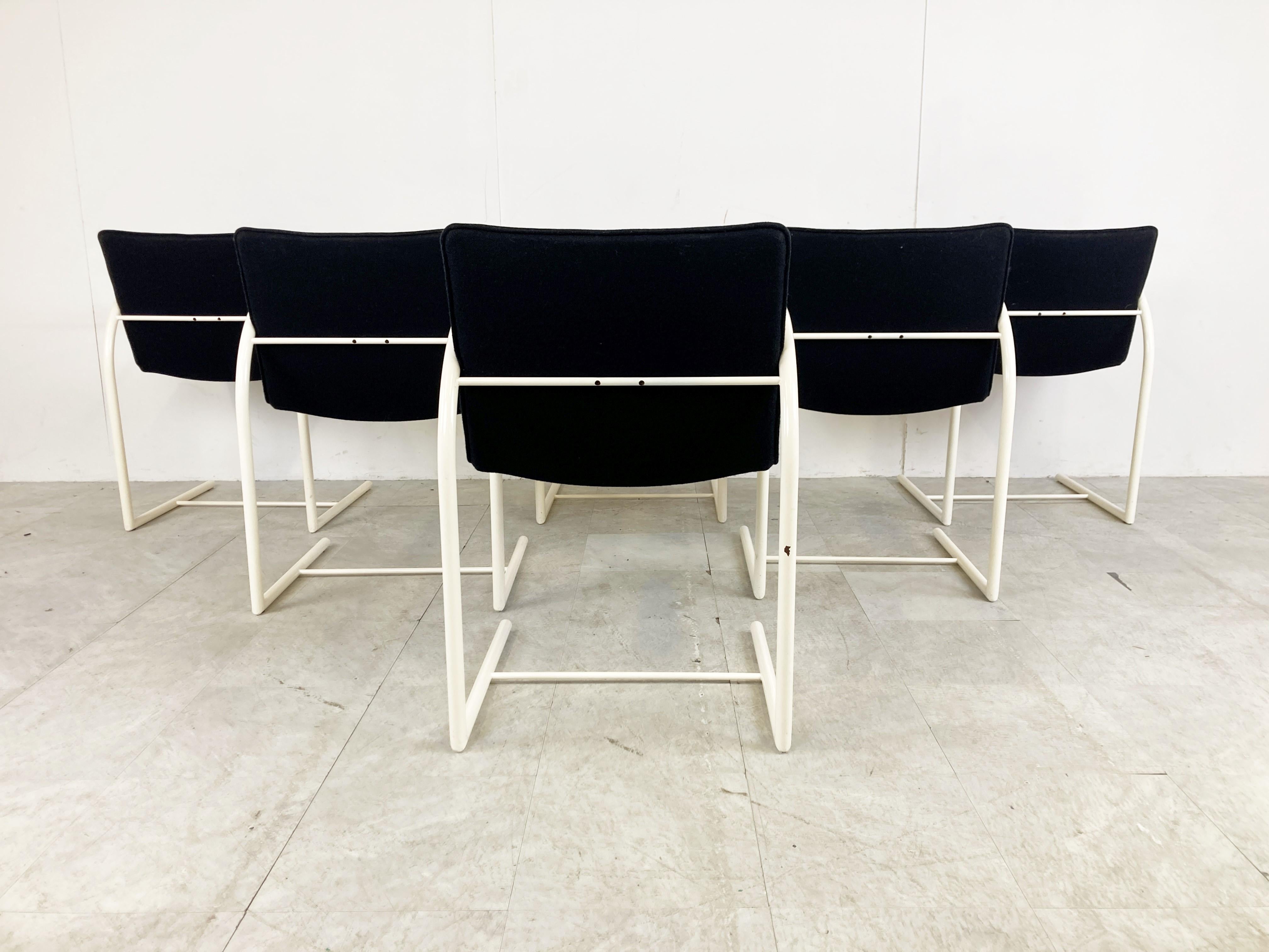Postmodern Cirkel Dining Chairs by Metaform, 1980s, Set of 6 In Good Condition For Sale In Leuven, Vlaams Gewest
