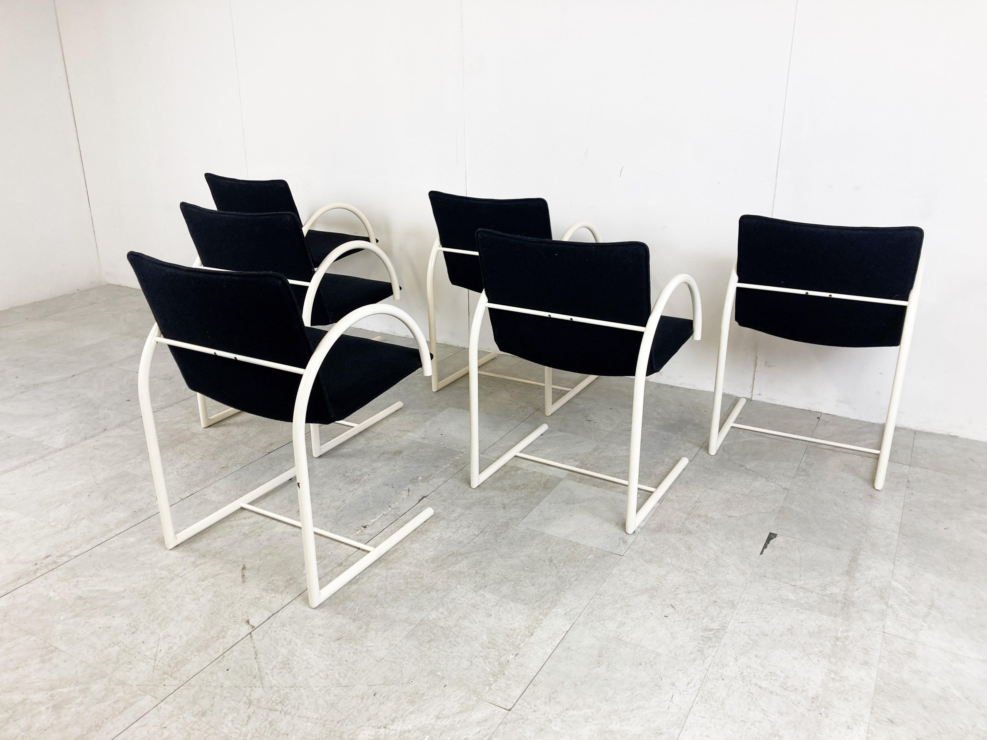 Late 20th Century Postmodern Cirkel Dining Chairs by Metaform, 1980s, Set of 6 For Sale