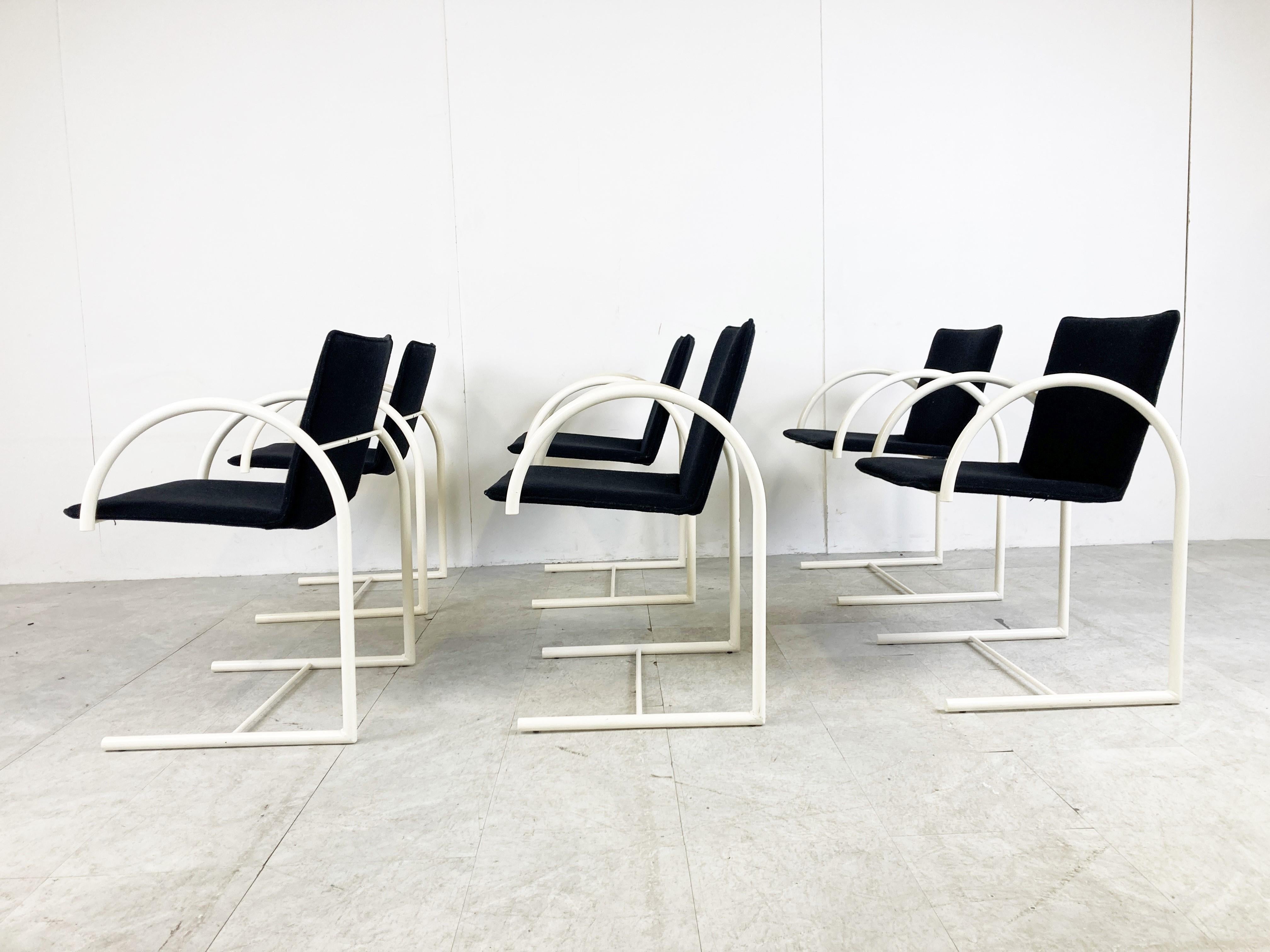 Postmodern Cirkel Dining Chairs by Metaform, 1980s, Set of 6 For Sale 1