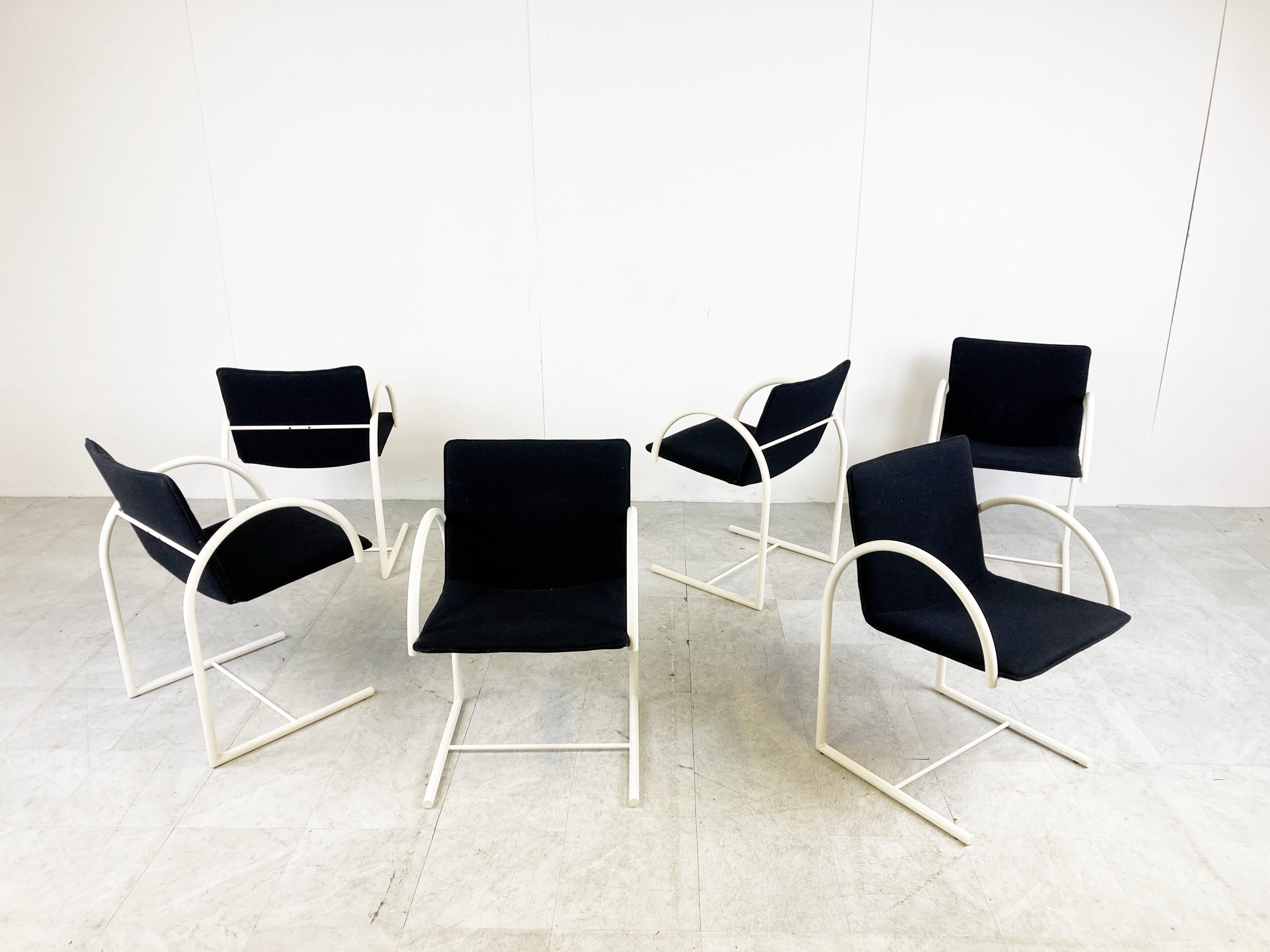Postmodern Cirkel Dining Chairs by Metaform, 1980s, Set of 6 For Sale 2