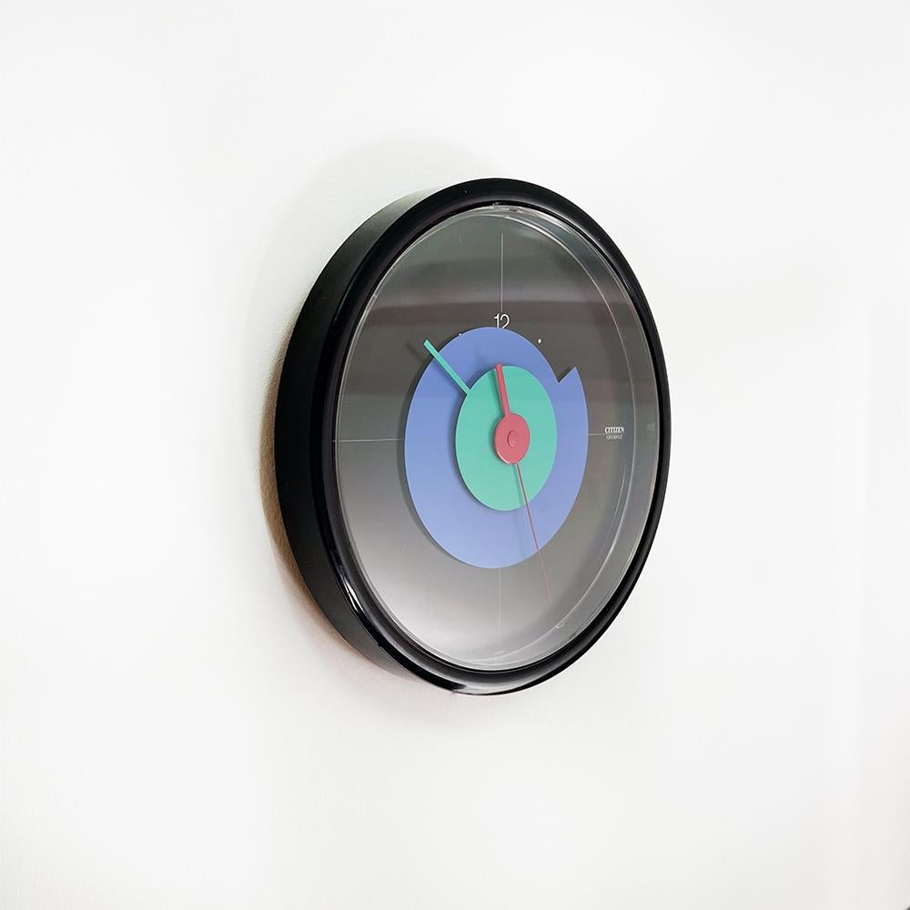 Post-Modern Postmodern Citizen Wall Clock, 1980's For Sale