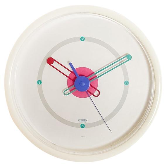 Postmodern Citizen Wall Clock, 1980's For Sale
