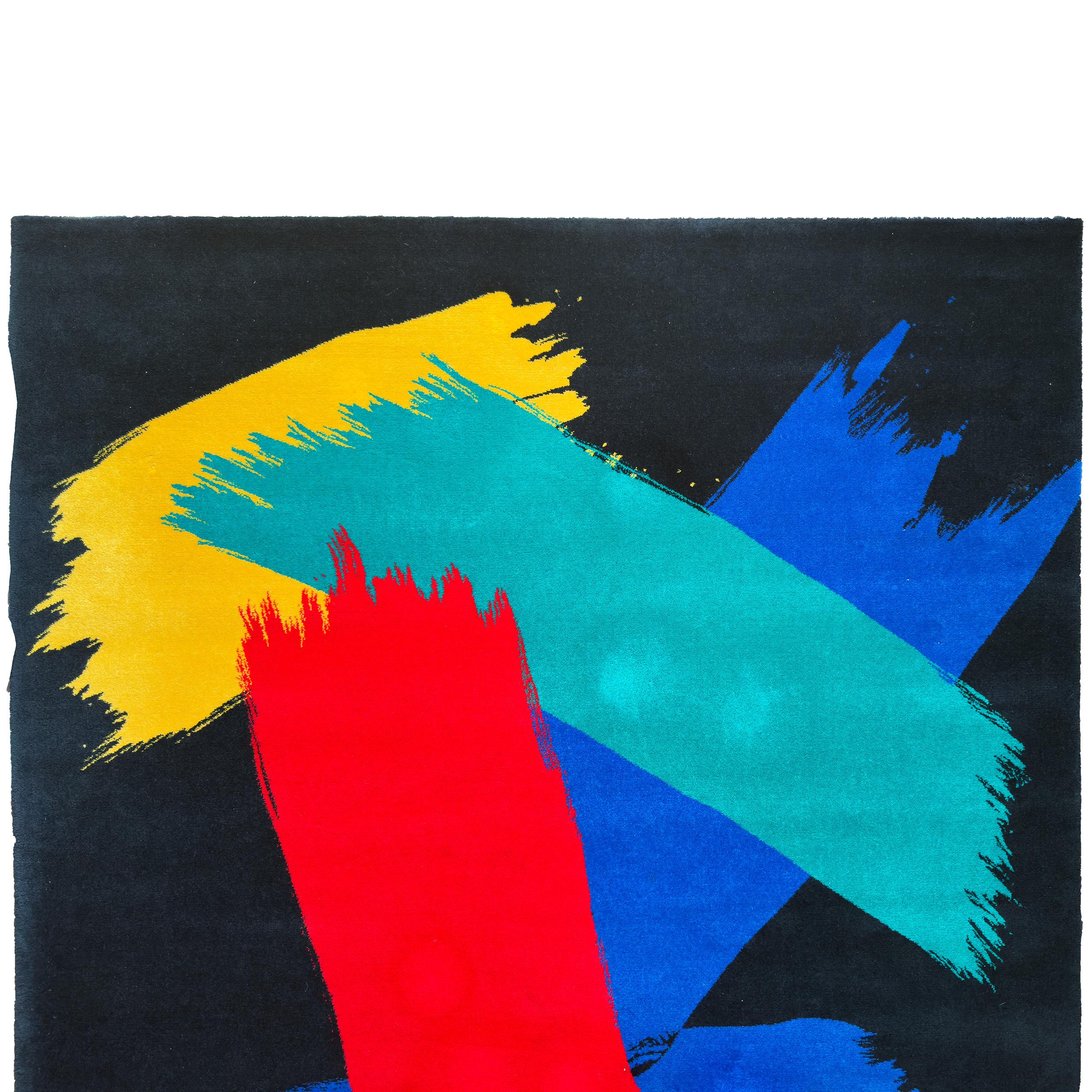 Postmoderne Postmodern “City” Rug by Zofia Rostad for Louis de Poortere en vente