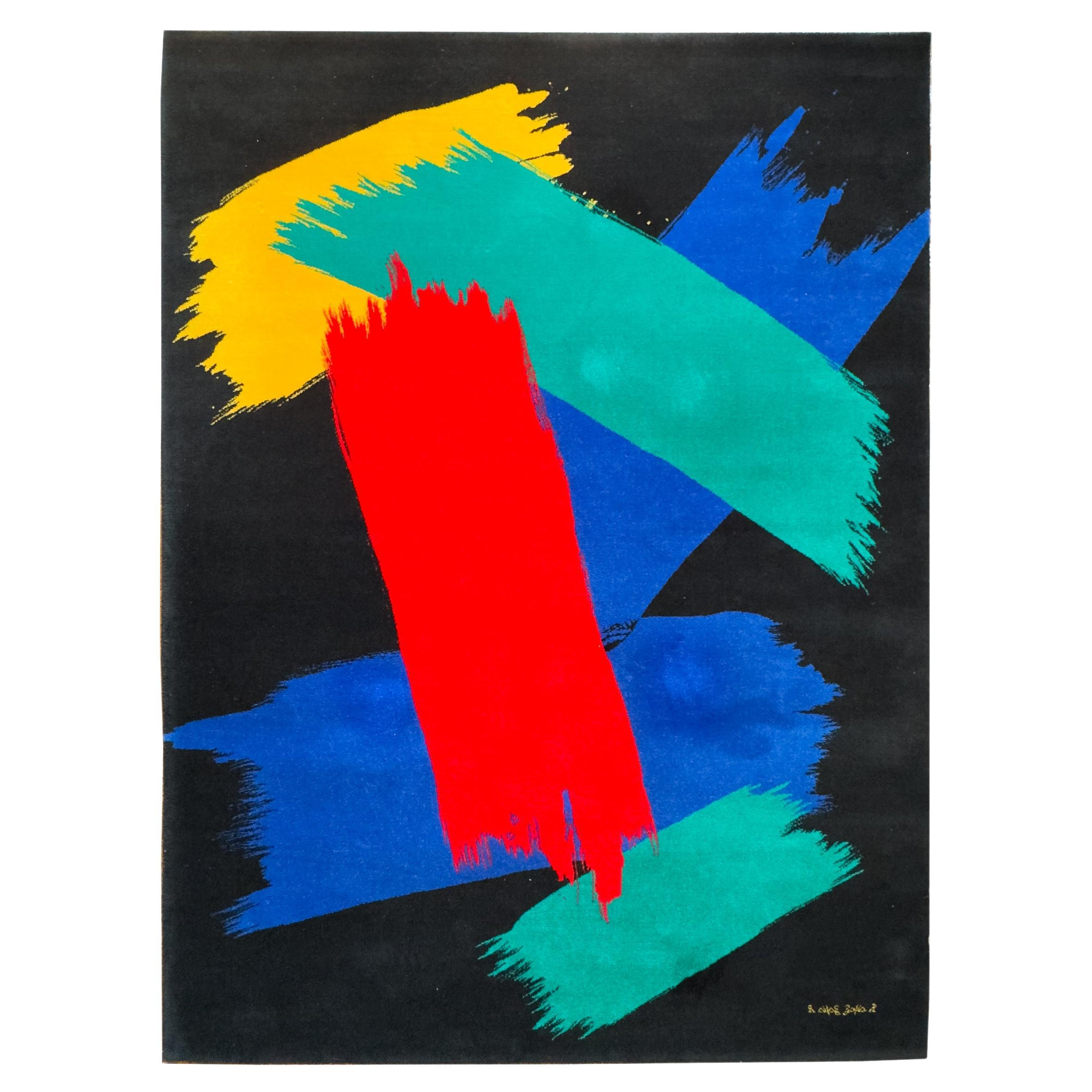 Postmodern “City” Rug by Zofia Rostad for Louis de Poortere en vente