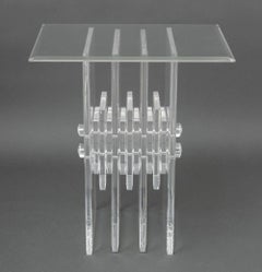 Postmodern Clear Acrylic Console Table