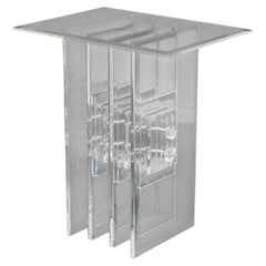 Postmodern Clear Acrylic Console Table