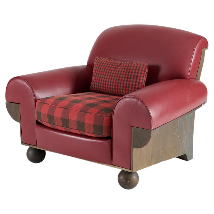 Américain Fauteuil club postmoderne de la collection de Thierry Despont en vente