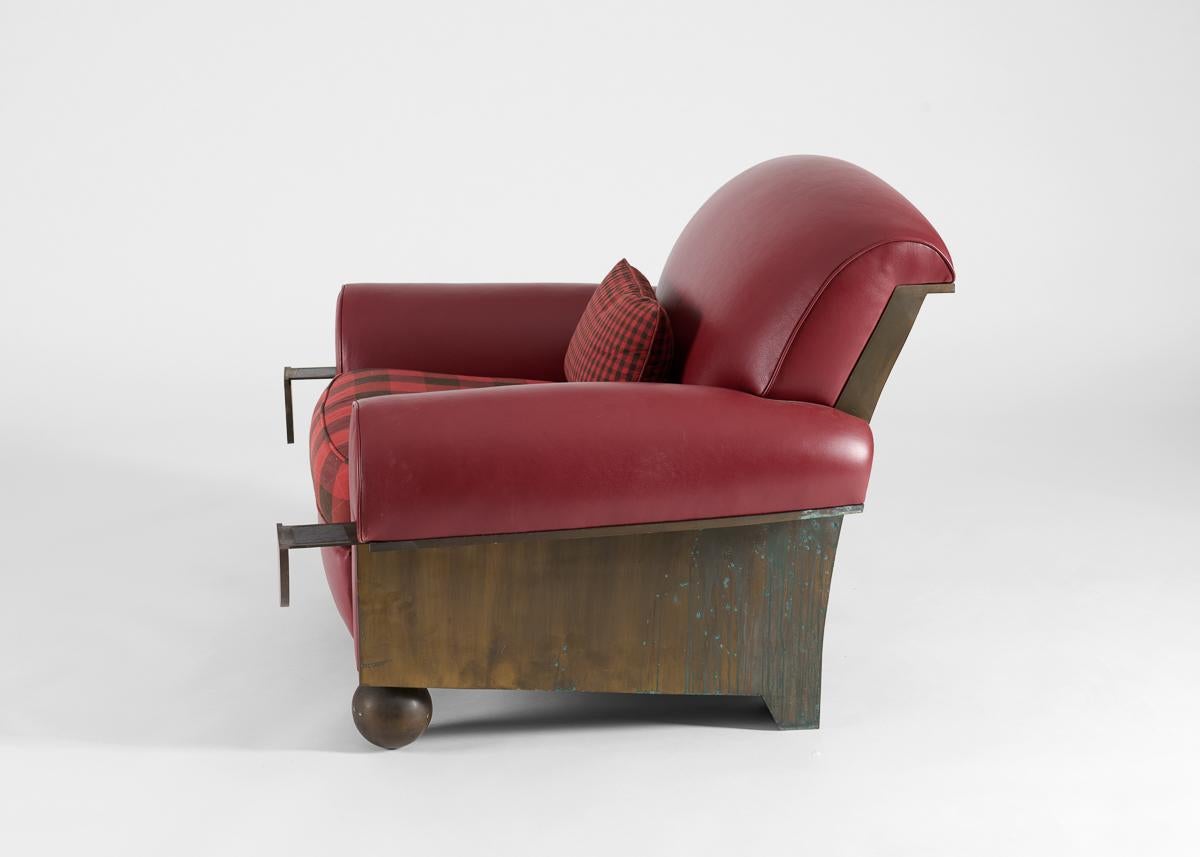 Bronze Fauteuil club postmoderne de la collection de Thierry Despont en vente