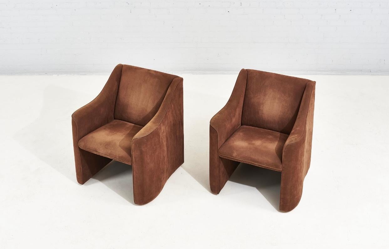 American Post Modern Club Chairs, 1980 For Sale