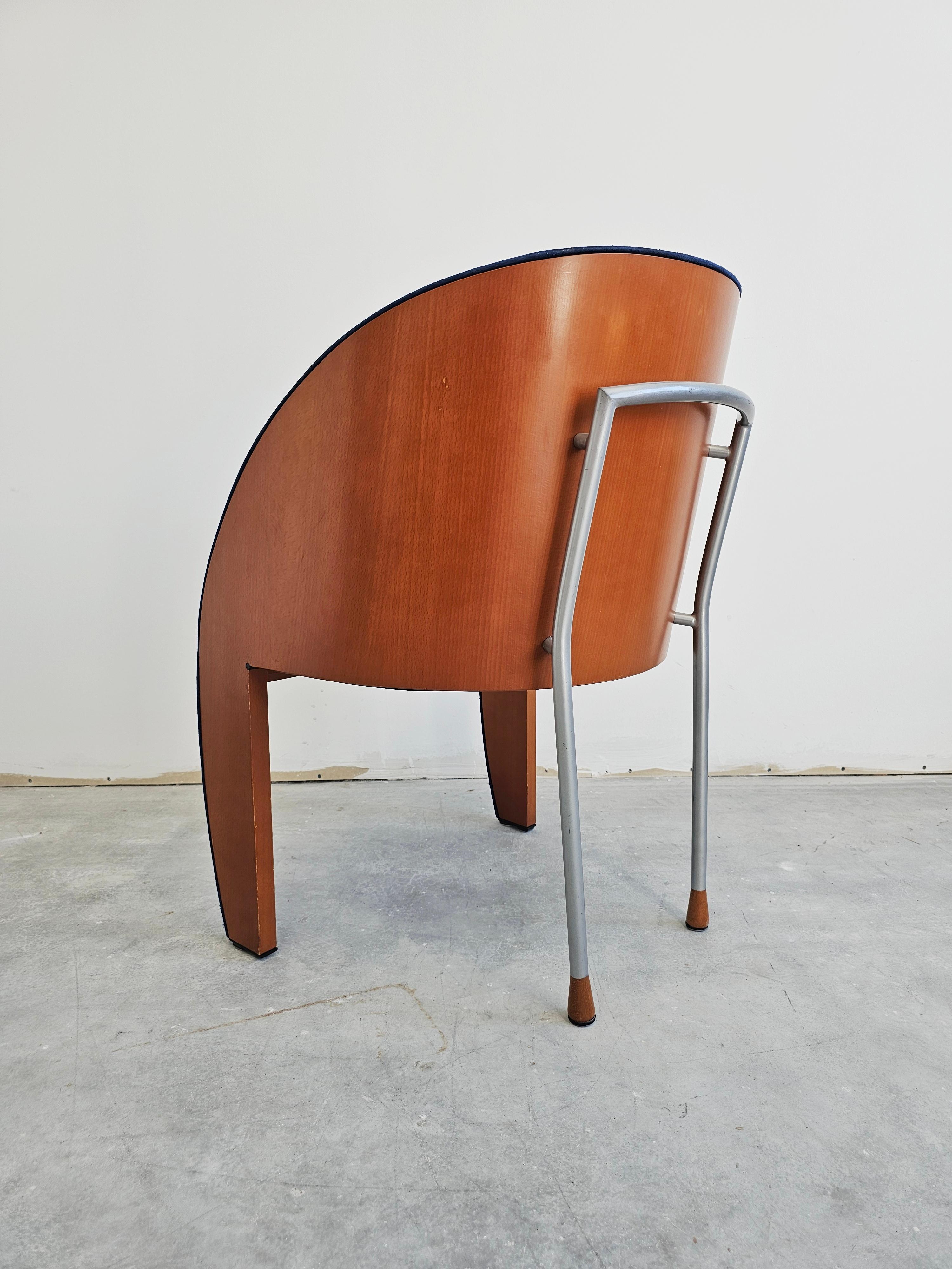 Postmodern Club or Side Chairs by Ligne Roset, France 1980s For Sale 5