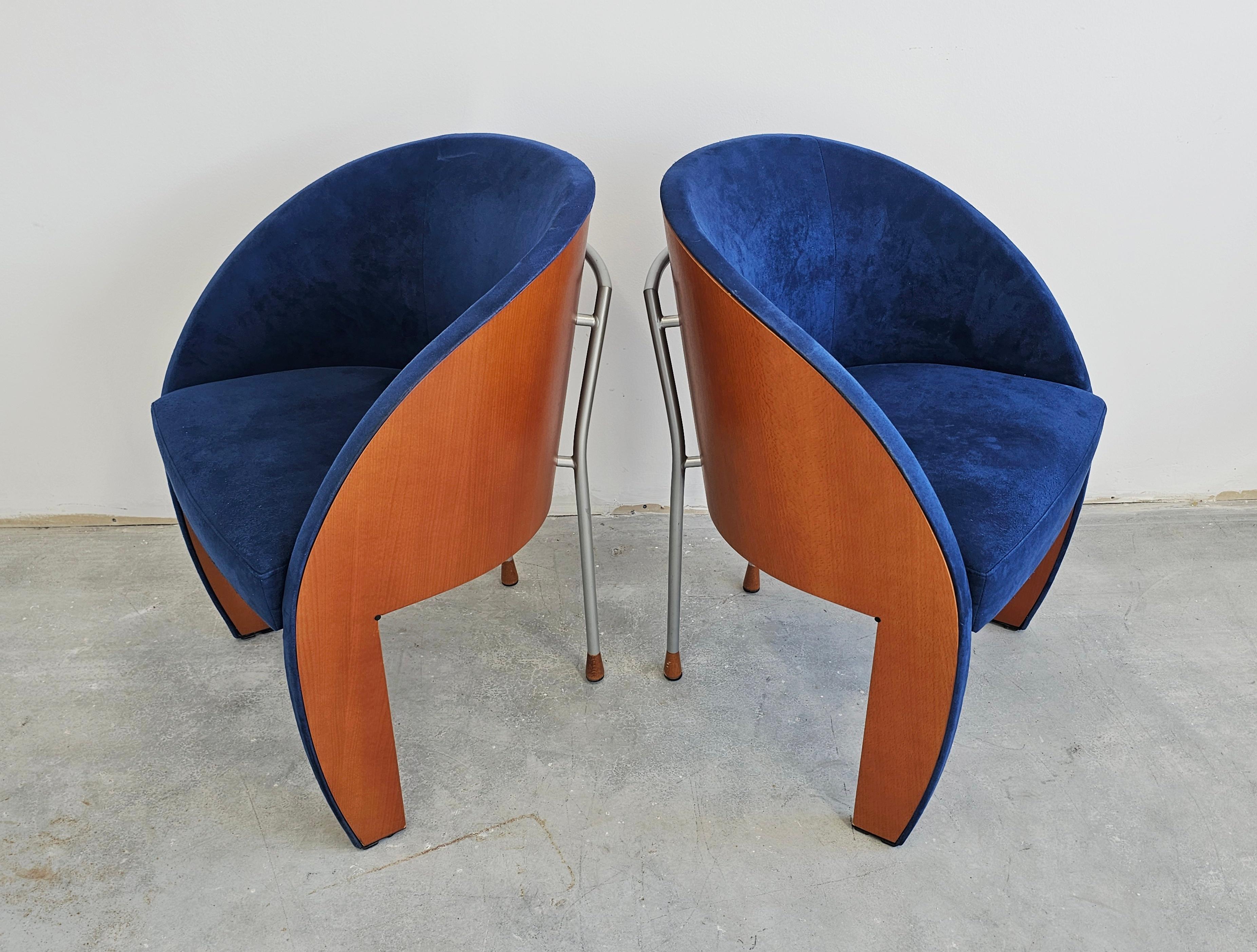 Late 20th Century Postmodern Club or Side Chairs by Ligne Roset, France 1980s For Sale