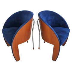 Postmodern Club or Side Chairs by Ligne Roset, France 1980s