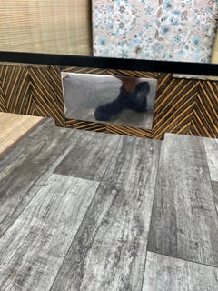 Postmodern Coco Wood Glass Top Coffee Table by Robb & Stucky. Circa 1990s