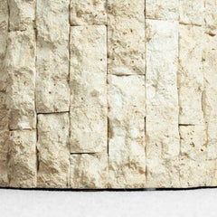 Postmodern Coffee Table by Magnusse Ponte, Mactan Stone Base, 1980